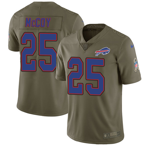 Nike Bills #25 LeSean McCoy Olive Youth Stitched NFL Limited Salute to Service Jersey